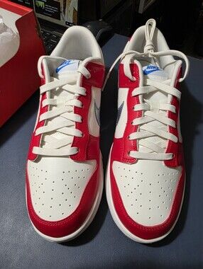 Nike Dunk Low "WNBA 30th" Low-Top Sneakers - White & Red Size 11.5w.